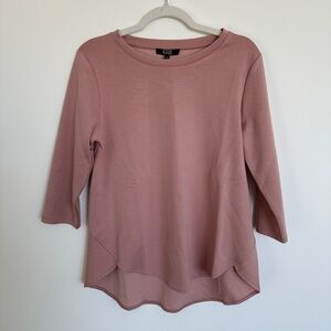 LIOR Crew Neck Long Sleeve 3/4  Sweater Top Color Petal or Pink | Size Small NWT
